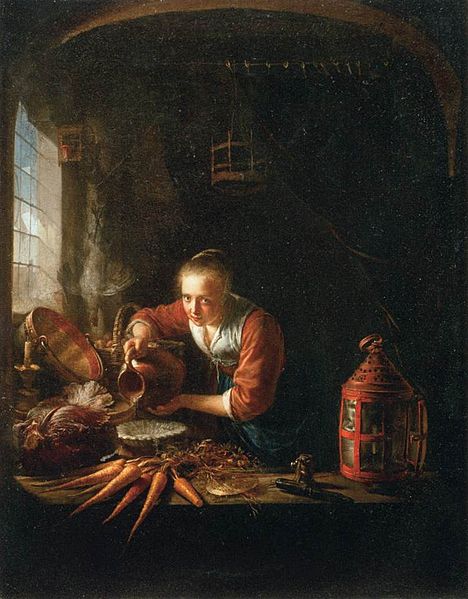 Woman Pouring Water into a Jar